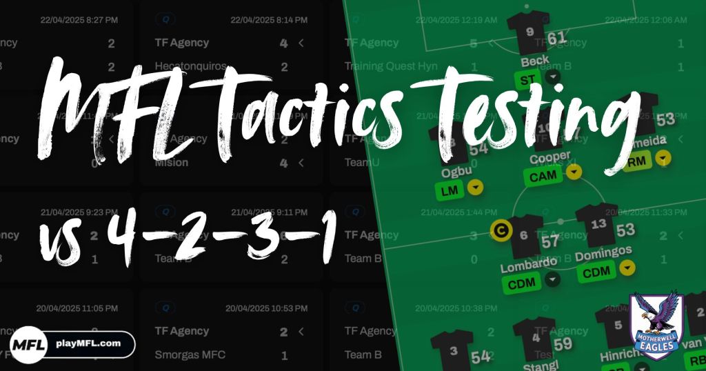 MFL Tactics Testing – vs&nbsp;4-2-3-1