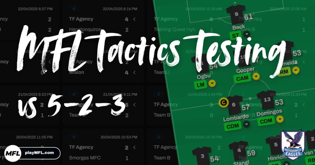 MFL Tactics Testing – vs&nbsp;5-2-3